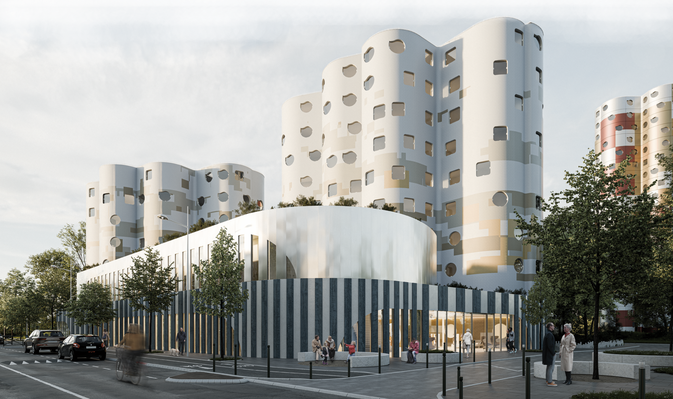 Médiathèque Tours Nuages — Nanterre